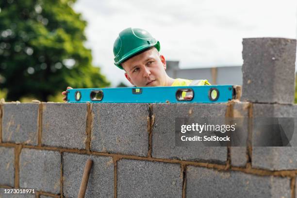 inspektera utfört arbete - brick layer bildbanksfoton och bilder