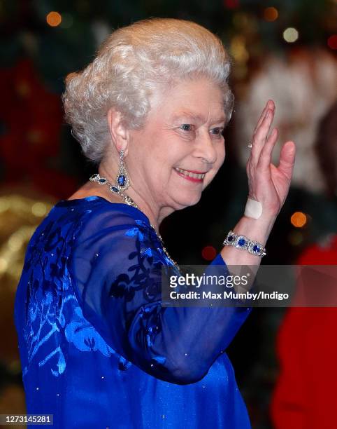 Queen Elizabeth II attends a party to celebrate her 80th birthday at the Ritz Hotel on December 5, 2006 in London, England.