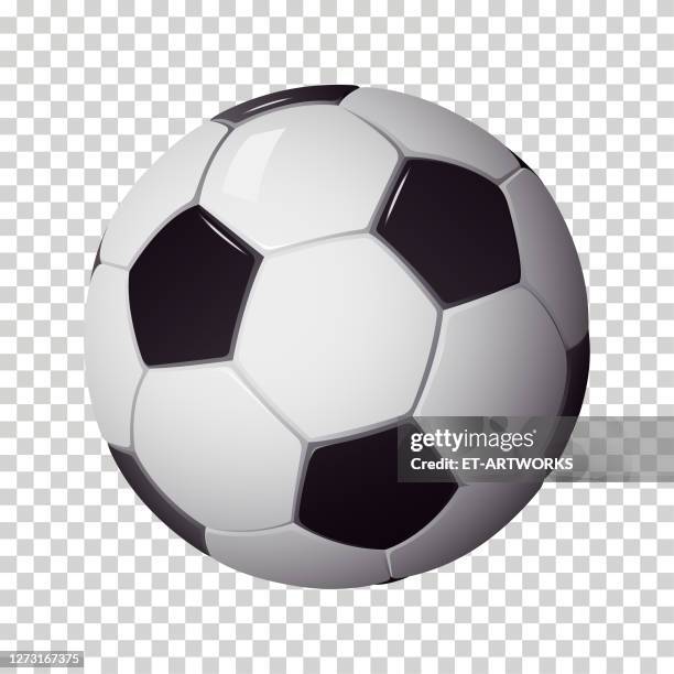 ilustrações de stock, clip art, desenhos animados e ícones de soccer ball isolated - bola de futebol