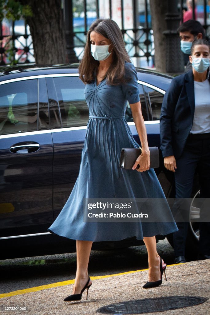 Spanish Royals Visit 'Delibes' Exhibition In Madrid