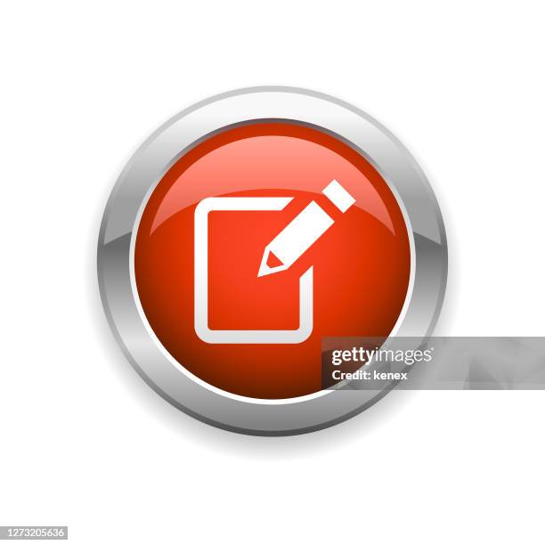 notepad and text message glossy icon - course catalog stock illustrations