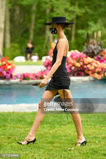 Model walks the runway for the Christian Siriano Collection 37 2020 Fashion Show on September 17, 2020 in Westport, Connecticut.