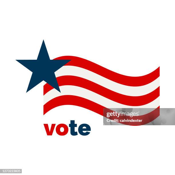 usa 2020 elections design element - early voting stock illustrations