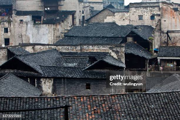 high angle view of hongjiang ancient city - provincia de hunan fotografías e imágenes de stock