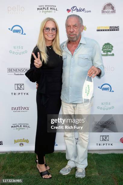 Eloise Broady DeJoria and John Paul DeJoria attend a Special Drive-In Screening of KISS THE GROUND, available on Netflix September 22, 2020.