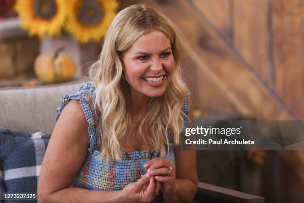 Actress Candace Cameron Bure visit Hallmark Channel's "Home & Family" at Universal Studios Hollywood on September 17, 2020 in Universal City,...