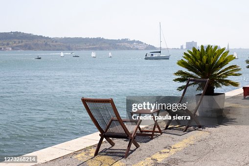 Empty deck chairs Empty deck chairs
