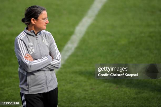 Birgit Prinz, psychologist attends a Germany Women's training session at Stadion Essen on September 18, 2020 in Essen, Germany.