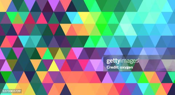 Triangular Pattern Background Rainbow Rainbow Triangle Pattern Photos and Premium High Res Pictures - Getty ...