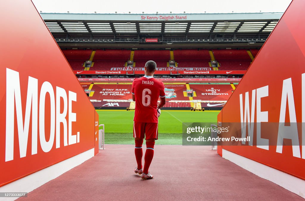 Liverpool Unveil New Signing Thiago Alcantara