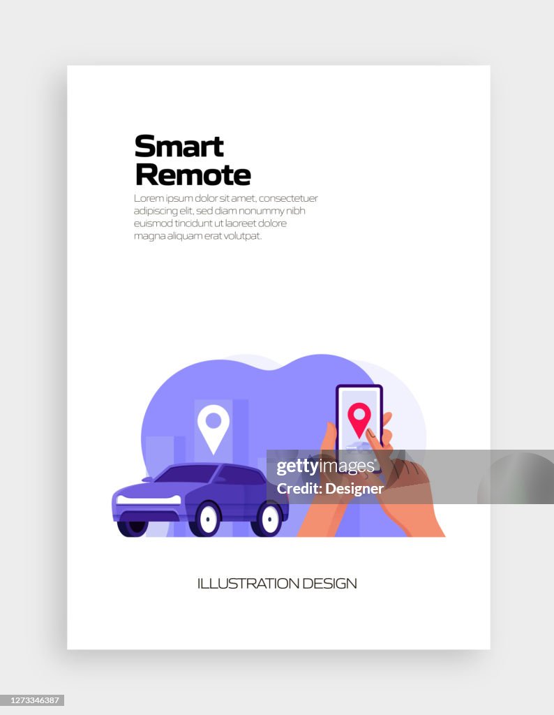 Remote Control Advert Smart Remote Concept Vector Illustration For Website Banner ...