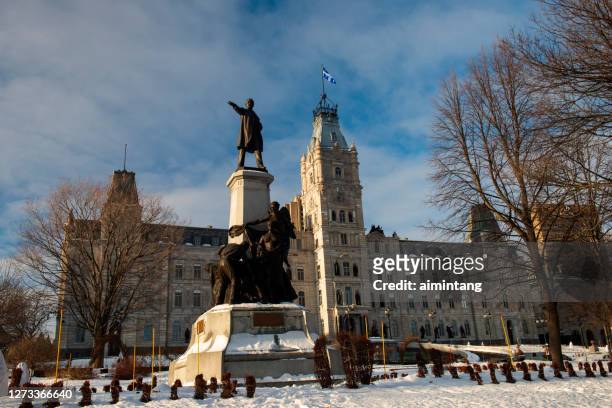 national assembly building in quebec city - quebec national assembly stock pictures, royalty-free photos & images
