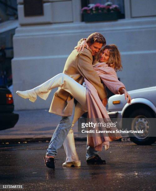 Barbara Streisand and Jeff Bridges dance in the street of New York while filming, "The Mirror Has Two Faces." Streisand told INStyle magazine that...