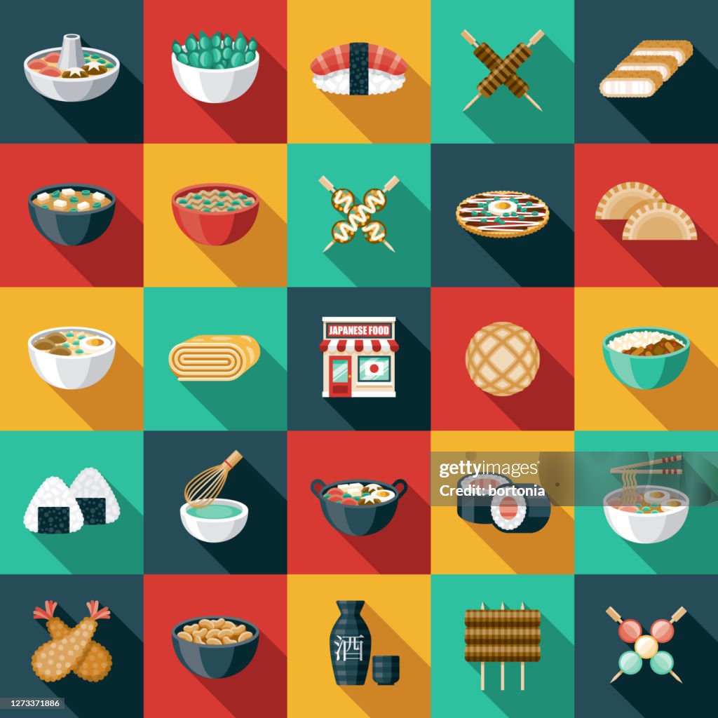 Japanese Restaurant Icon Set