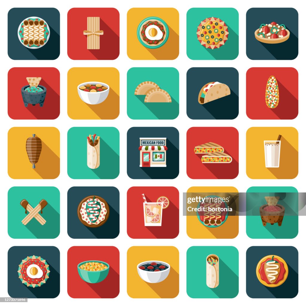 Mexican Restaurant Icon Set