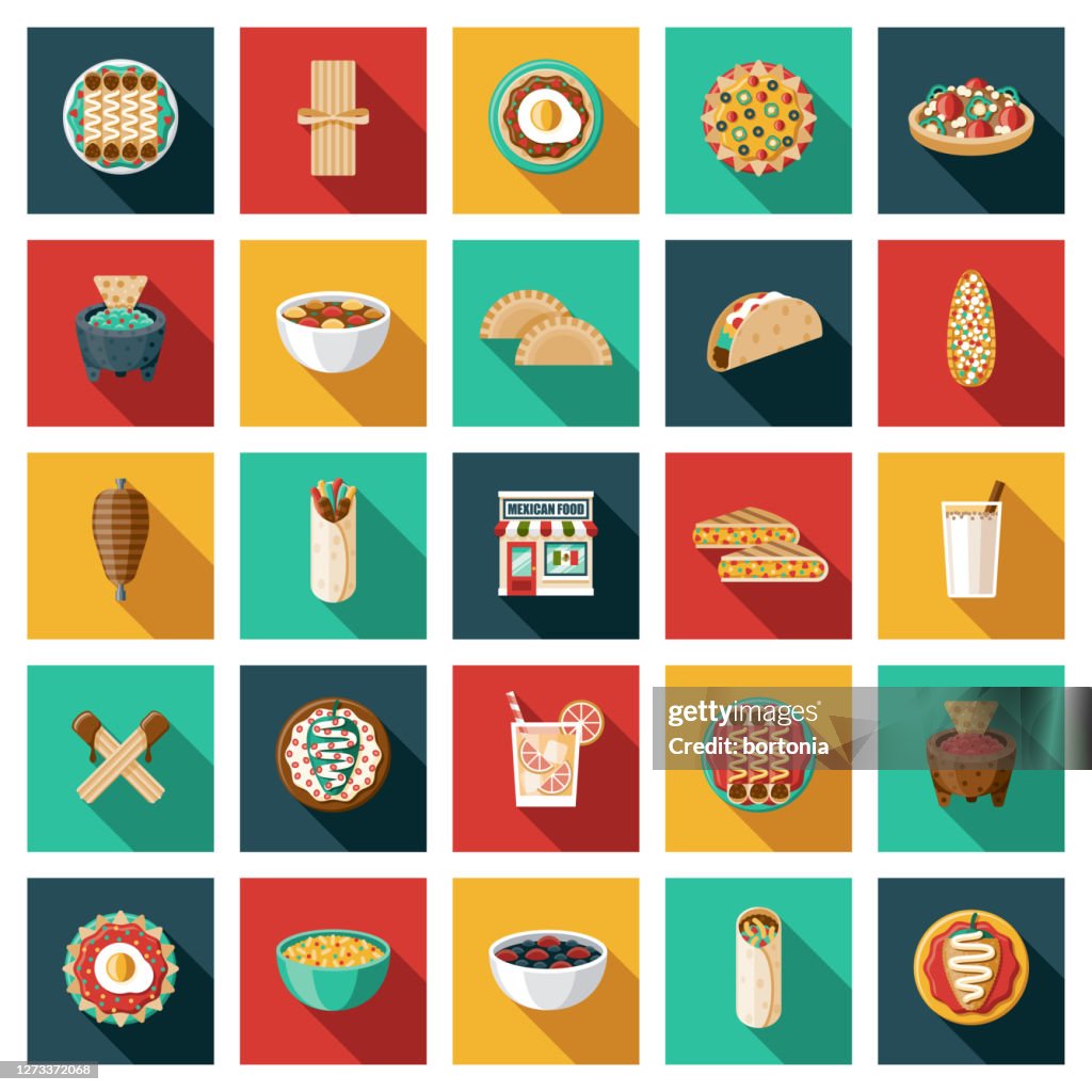 Mexican Restaurant Icon Set