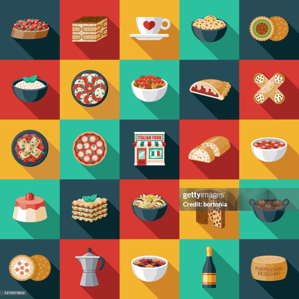 Italian Restaurant Icon Set