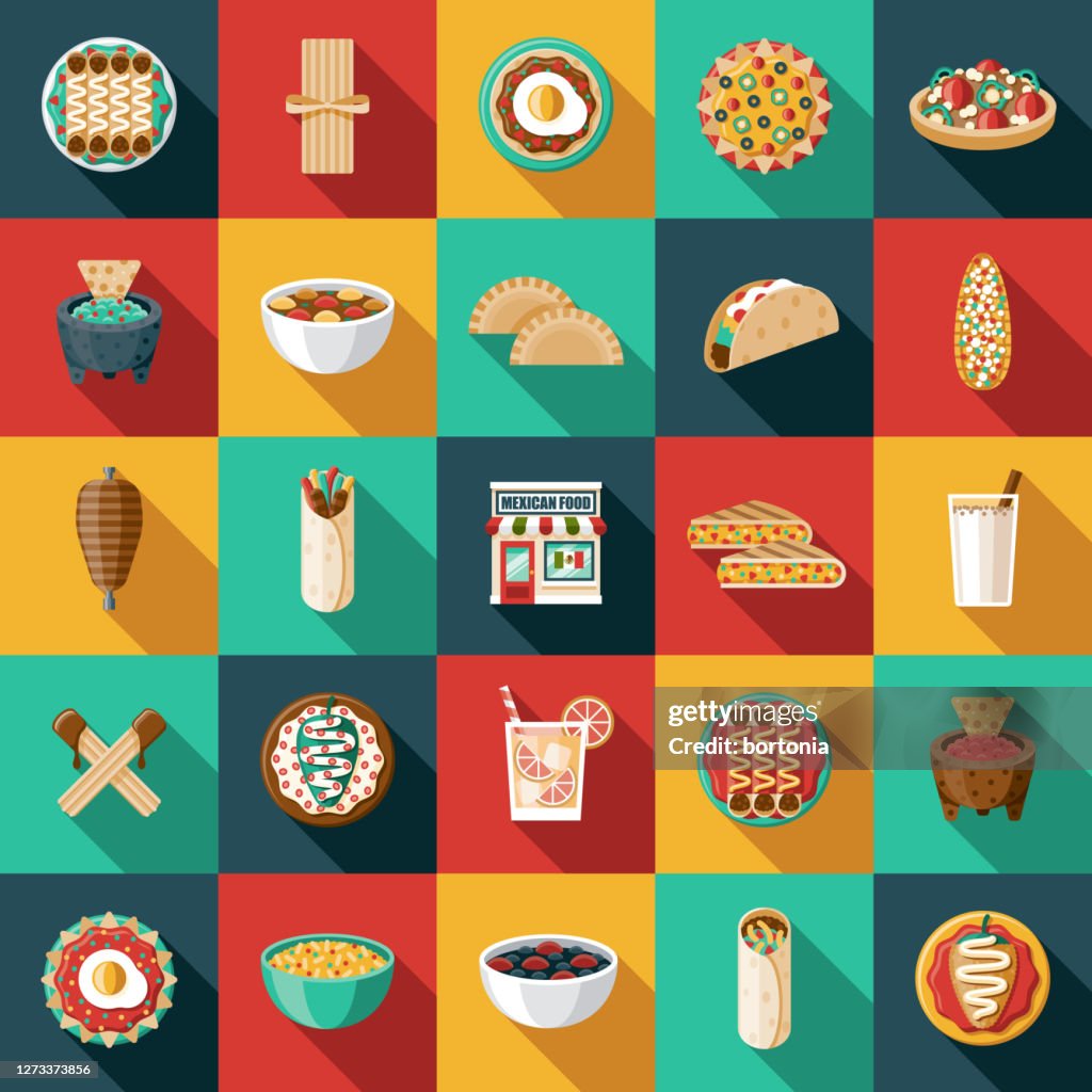 Mexican Restaurant Icon Set