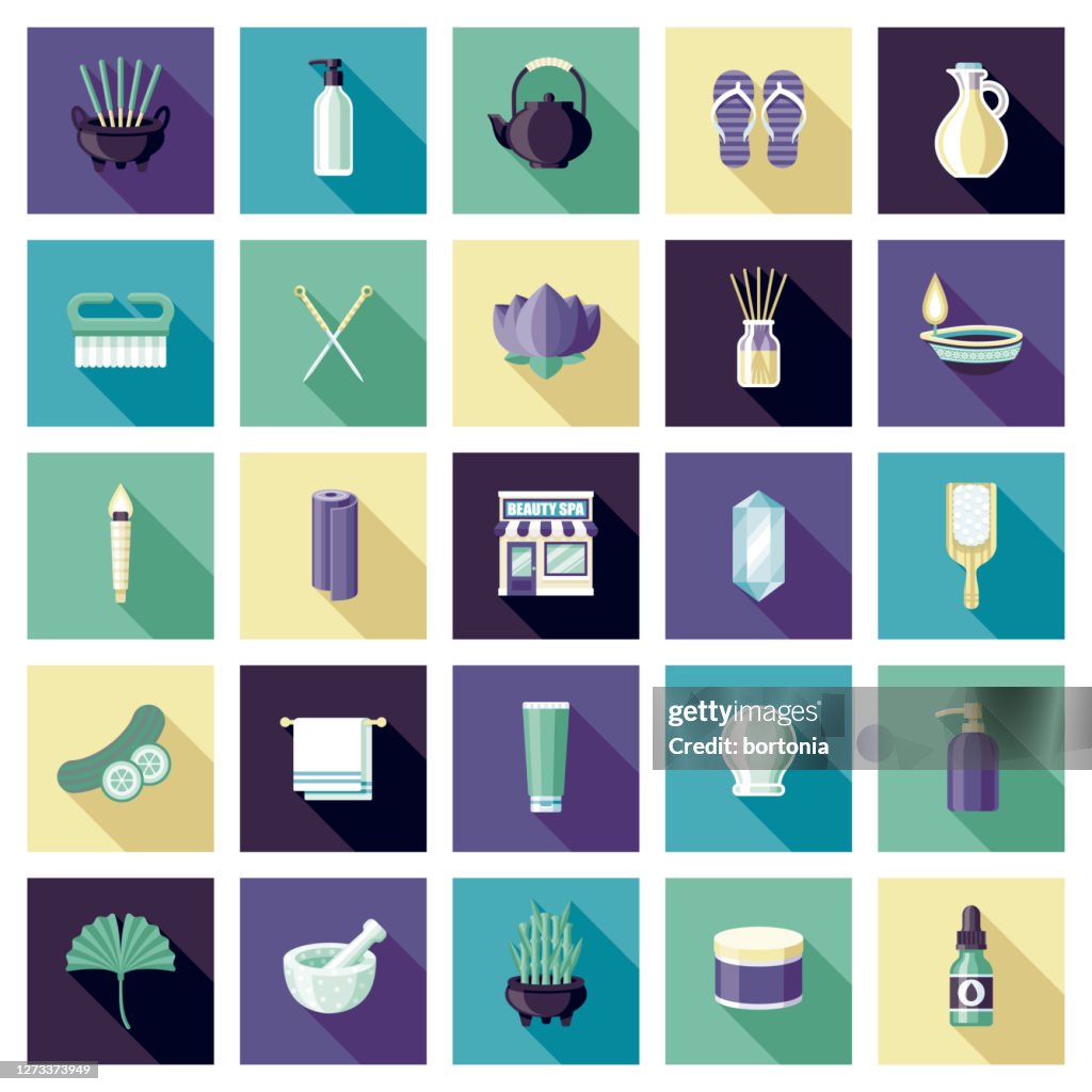 Conjunto de iconos de spa