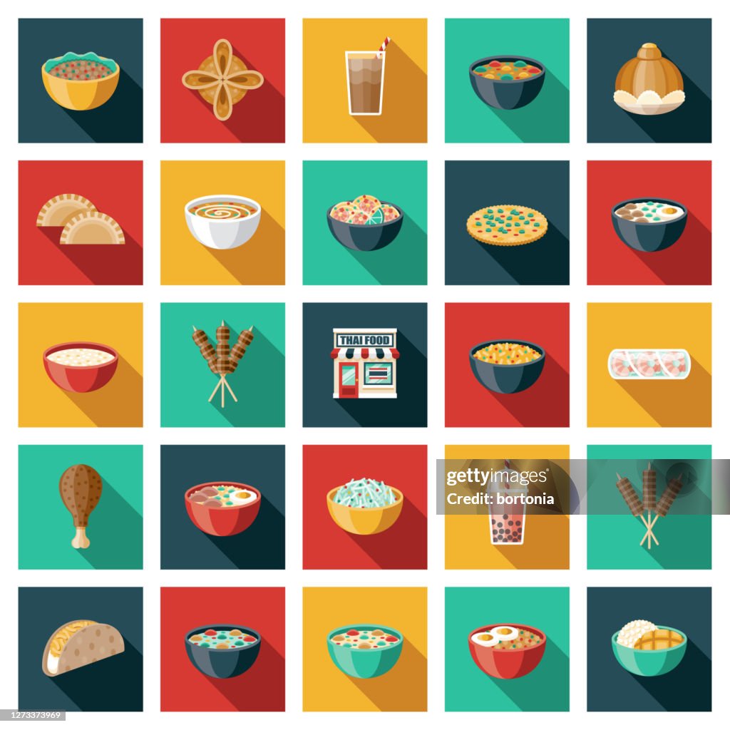 Thai Food Icon Set