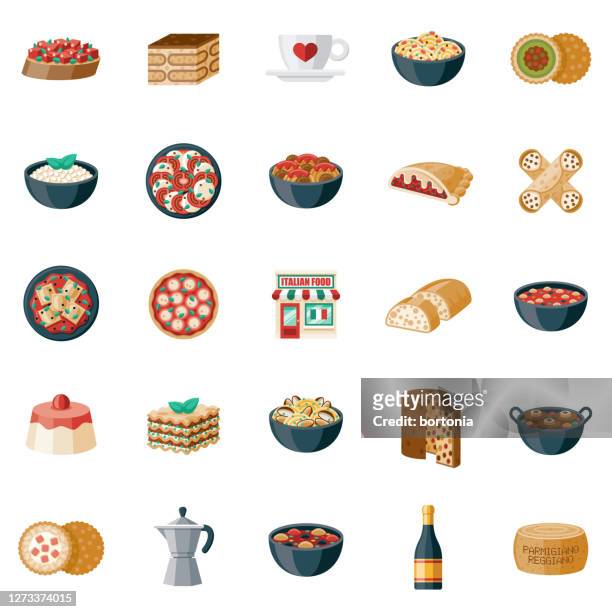 italian restaurant icon set - indian food stock illustrations