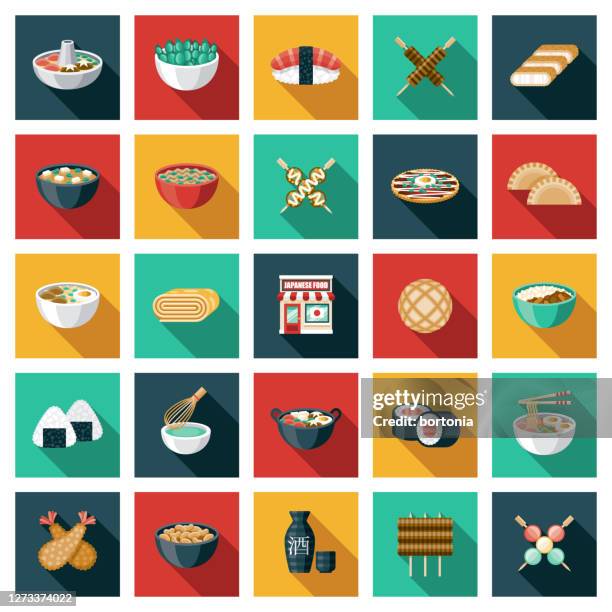 stockillustraties, clipart, cartoons en iconen met japans restaurantpictogram - miso sauce