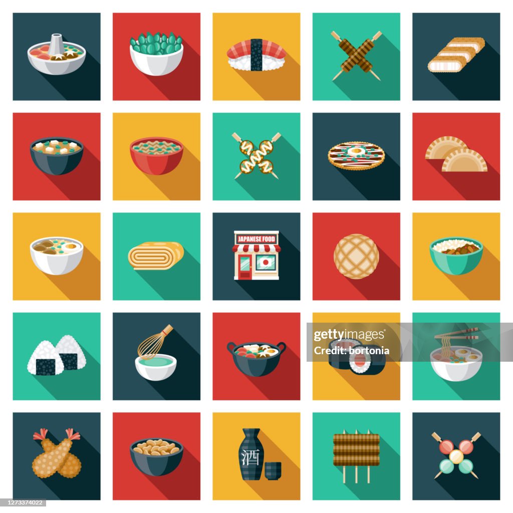 Japanese Restaurant Icon Set