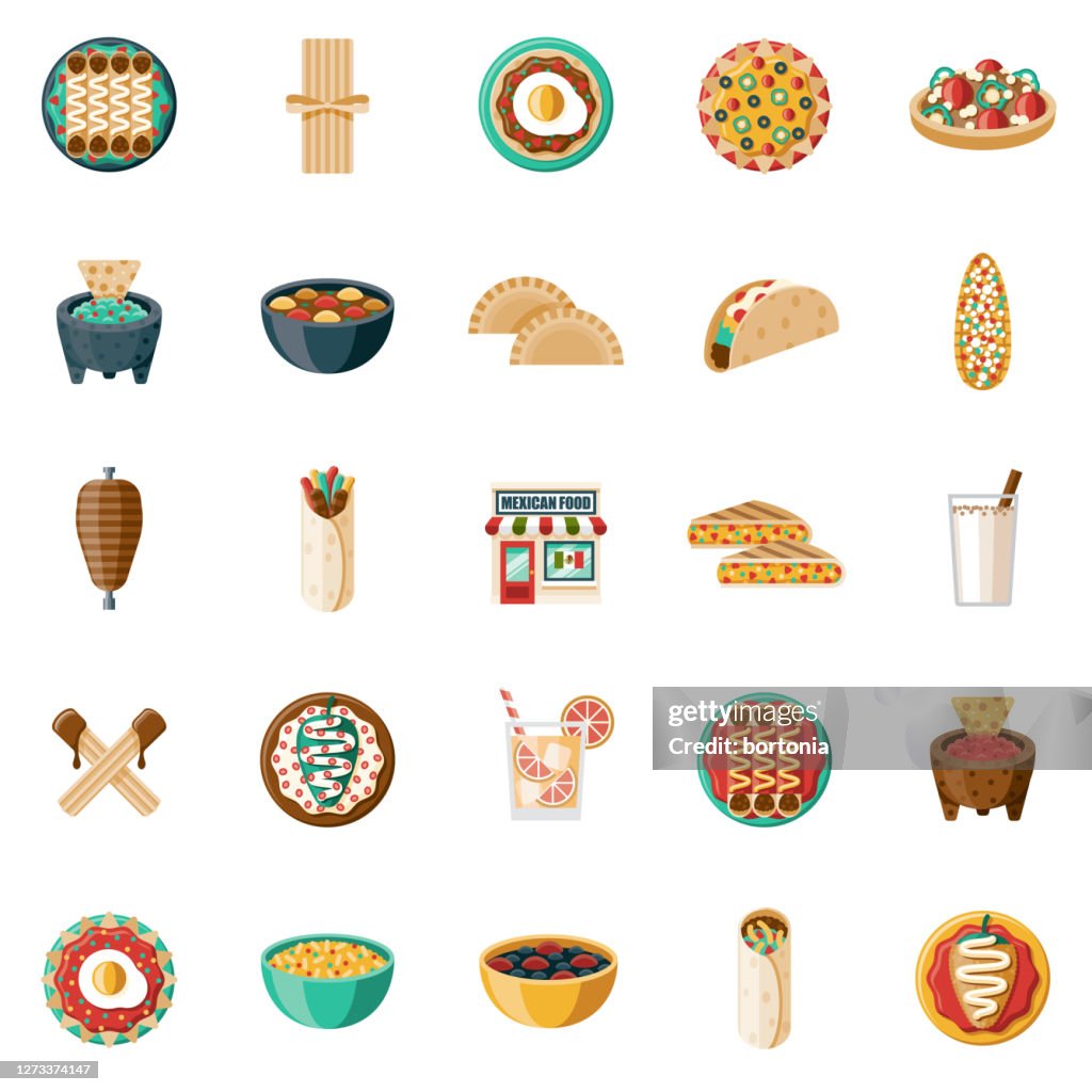 Mexican Restaurant Icon Set