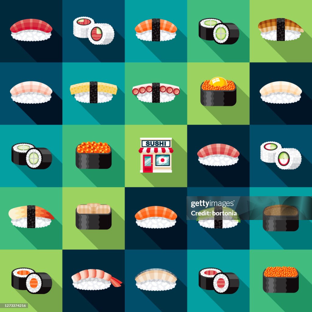 Sushi Restaurant Icon Set