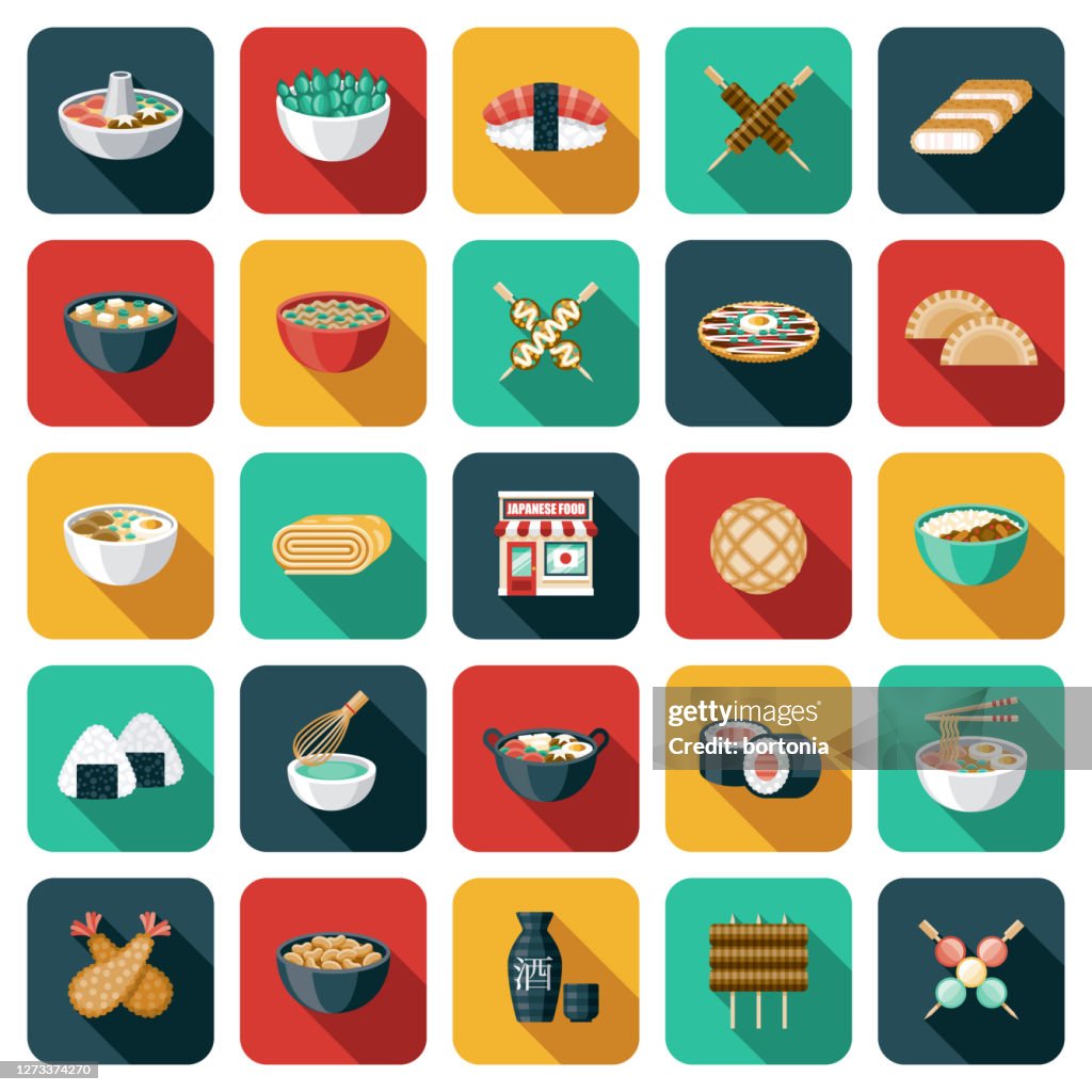 Japanese Restaurant Icon Set
