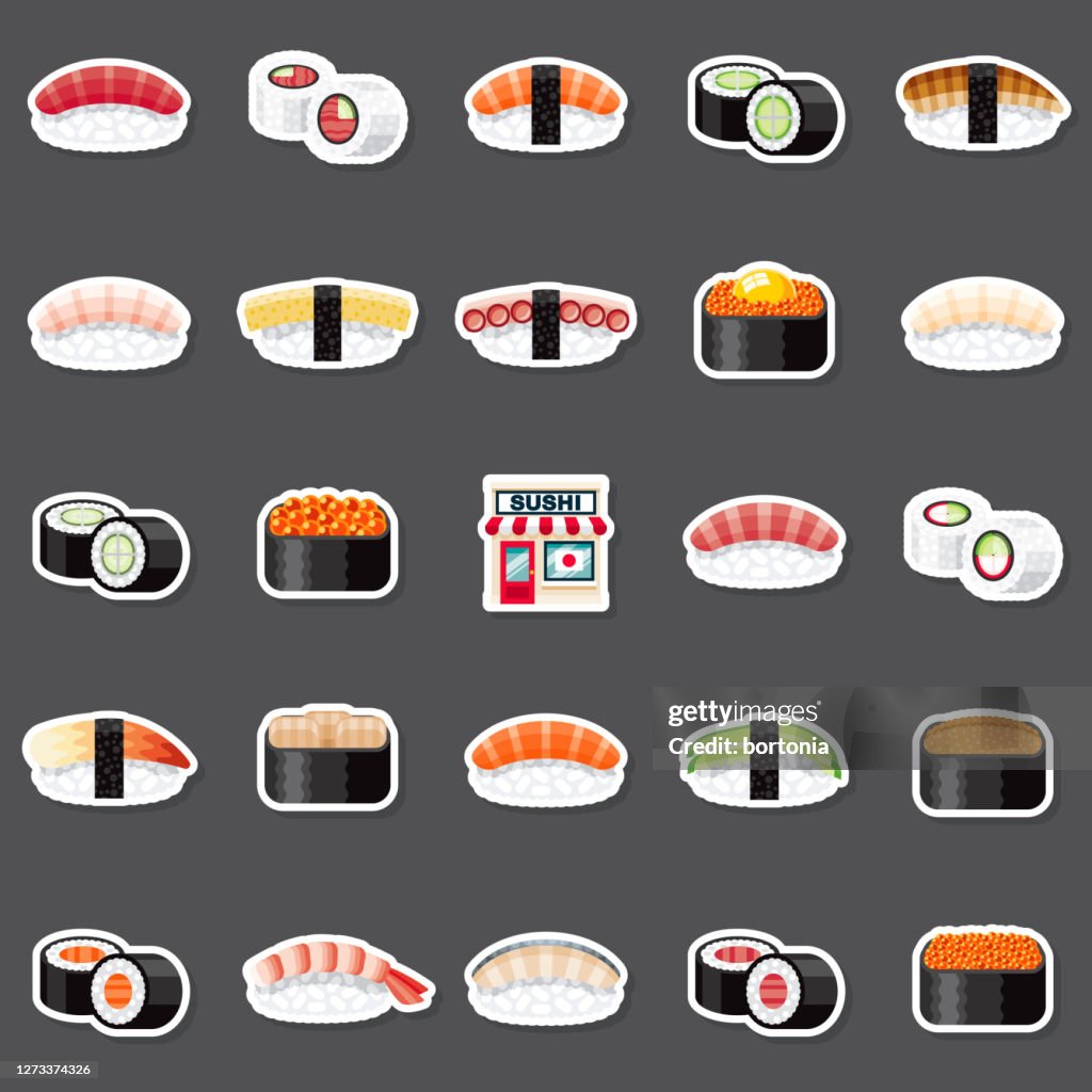 Sushi Restaurant Sticker Set
