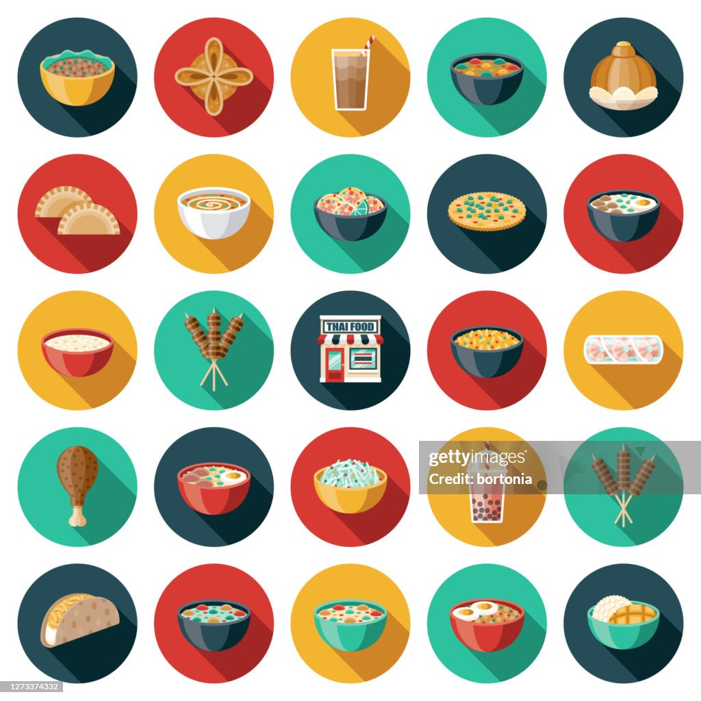 Thai Food Icon Set
