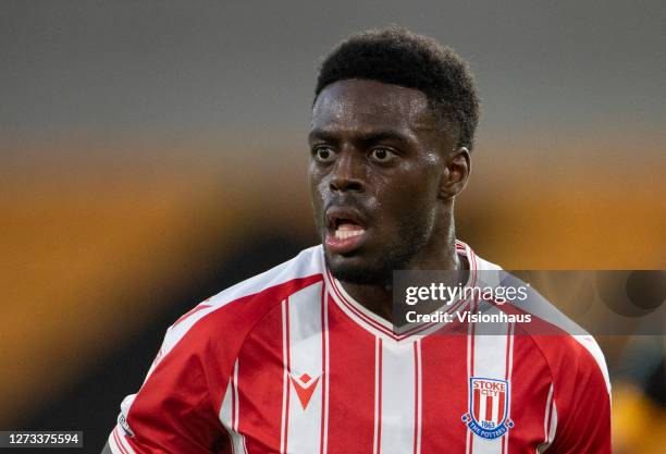 Bruno Martins Indi of Stoke City during the Carabao Cup second round match between Wolverhampton Wanderers and Stoke City at Molineux on September...