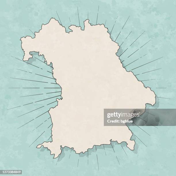 bavaria map in retro vintage style - old textured paper - bavaria stock illustrations