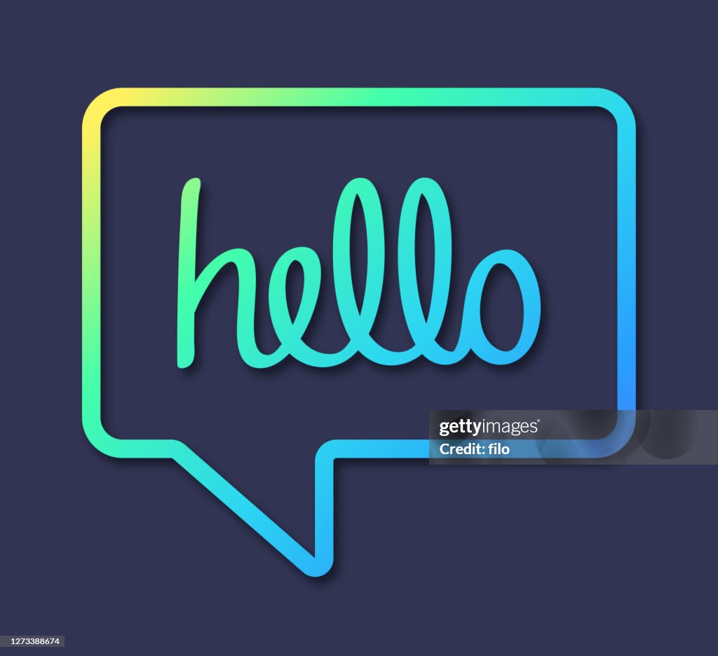 Hello Texting Hello Texting Chatting Discussion Speech Bubble High-Res Vector Graphic ...