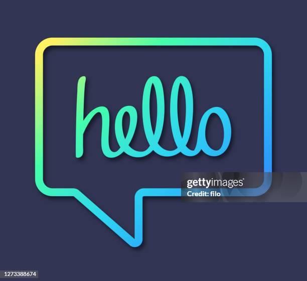 Hello Texting Chatting Discussion Speech Bubble High-Res Vector Graphic ...