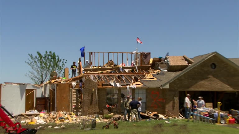 House Getting Destroyed House Destroyed By Tornado Videos and HD Footage - Getty Images