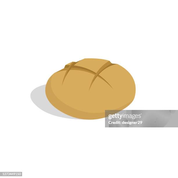ilustrações de stock, clip art, desenhos animados e ícones de bread icon vector design. - pão de leite