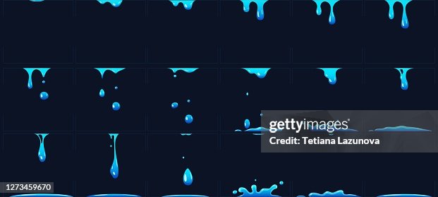 Dripping Water Animation Water Splashes For Game Development Dropping ...