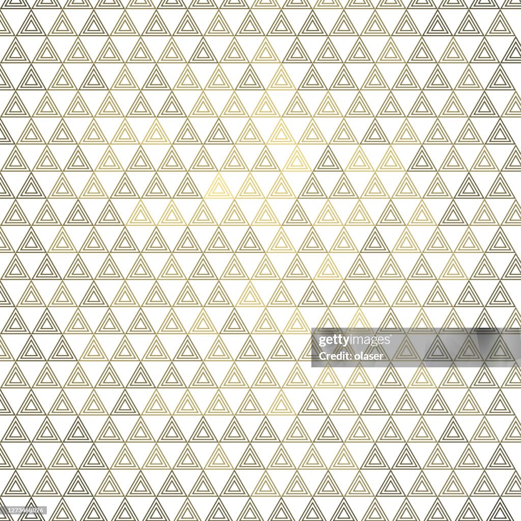 Reflective Triangle Pattern Equally Sized Triple Triangle Outline Every Second Pattern With Golden ...