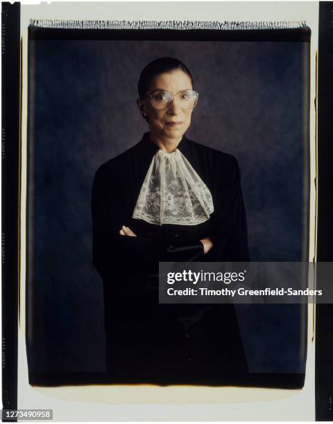 Associate Justice of the Supreme Court of the United States, Ruth Bader Ginsburg is photographed in 1997 in Washington, DC.