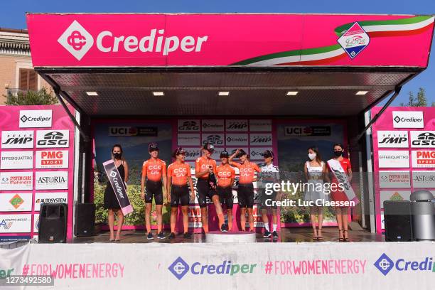 Podium / Ashleigh Moolman - Pasio of South of Africa, Sabrina Stultiens of The Netherlands, Marianne Vos of The Netherlands, Sofia Bertizzolo of...