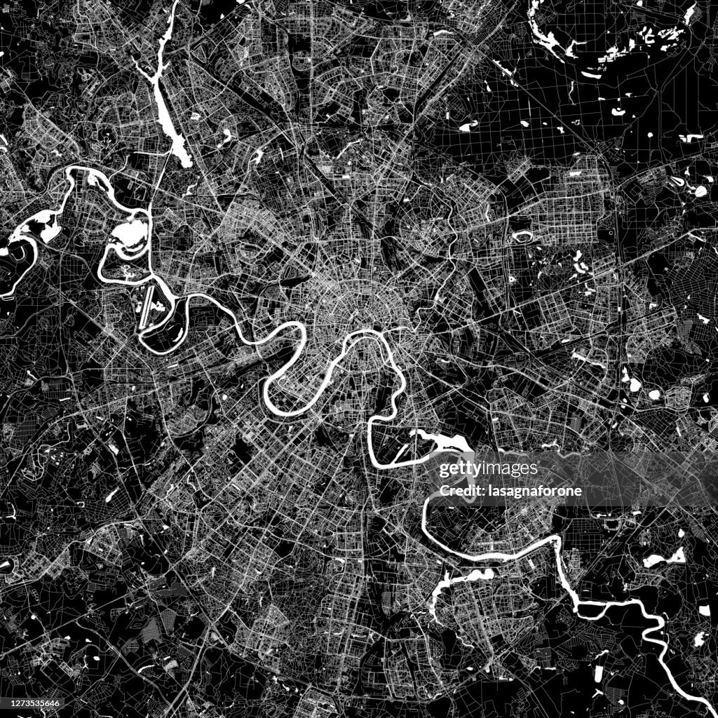 Moscow, Russia Vector Map
