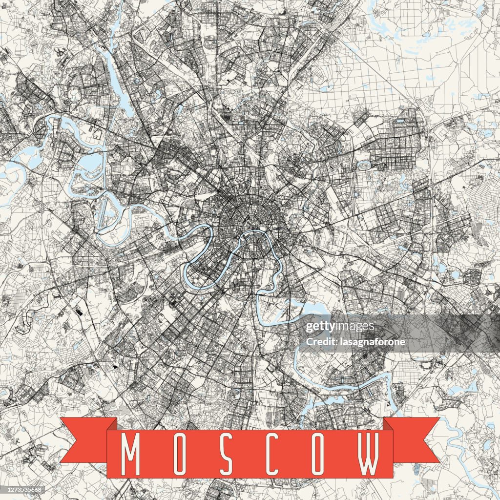 Moscow, Russia Vector Map