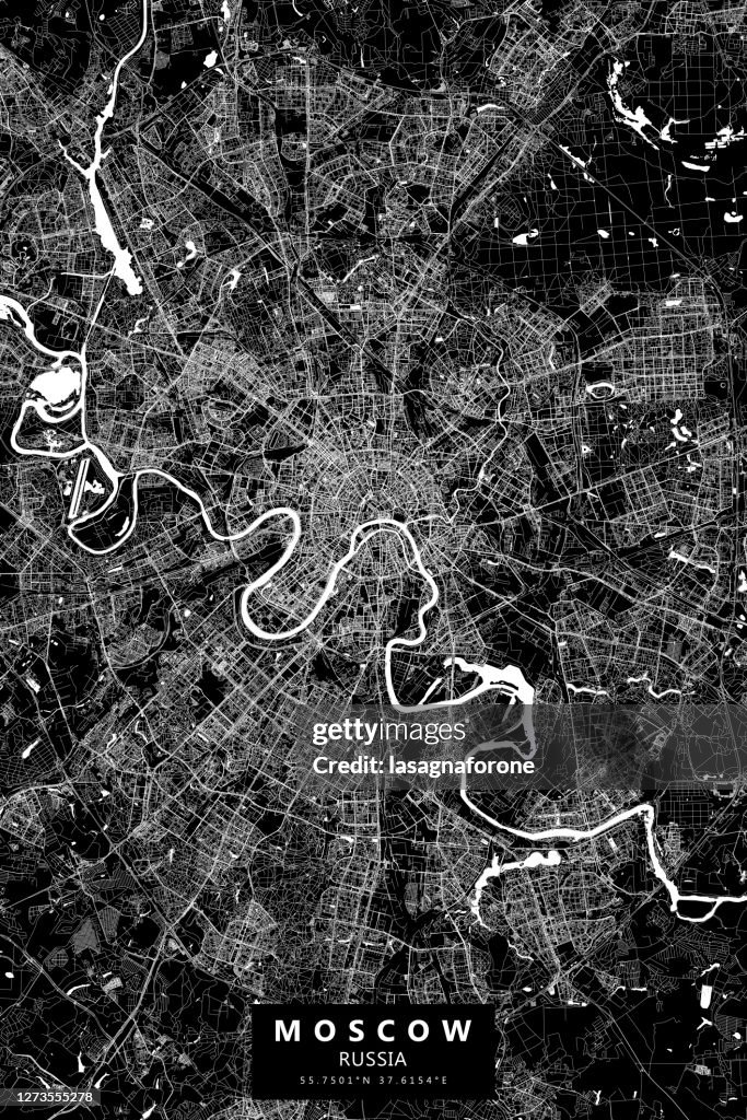 Moscow, Russia Vector Map