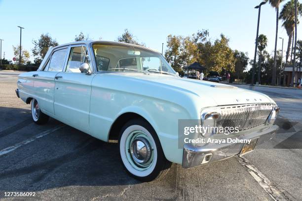 Ford Falcon Futura at a drive-in experience at the Summer Swing Nights: Drive-In Edition With Vintage Styling And Classic Cars Benefiting Automobile...