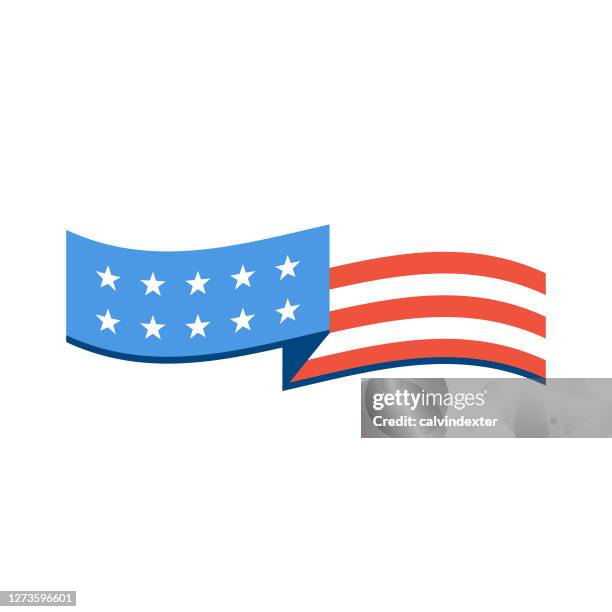 usa flag and colors design element - american flag icon vector stock illustrations