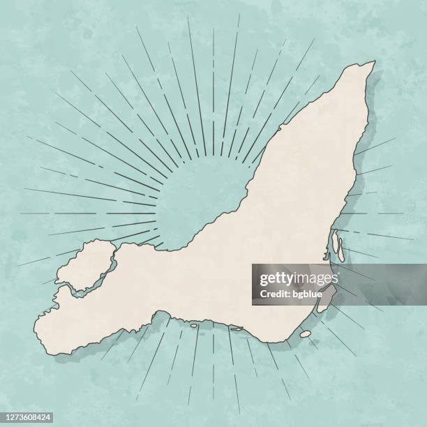 island of montreal map in retro vintage style - old textured paper - montreal stock illustrations