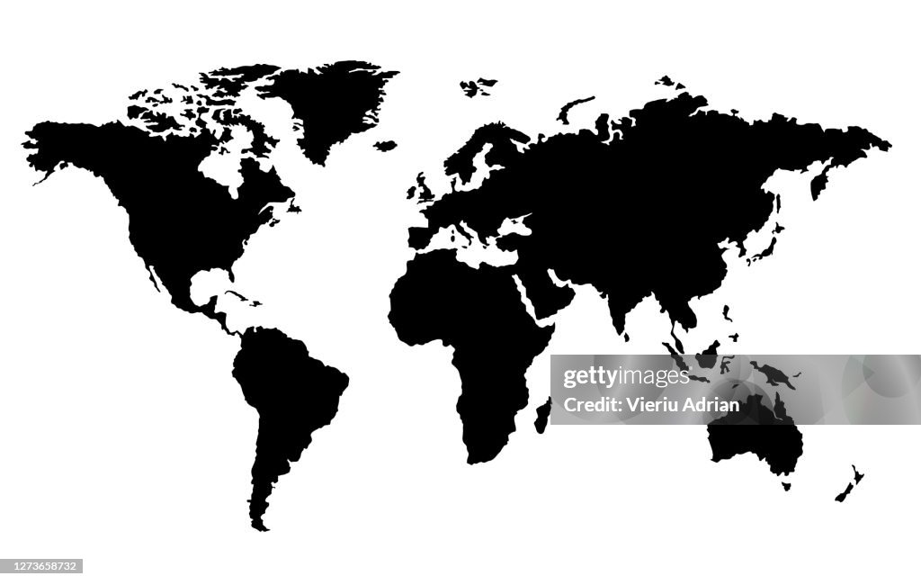 Continents World map Background