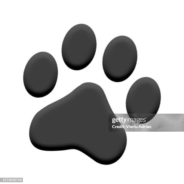 paw print pet - pets icon blue stock pictures, royalty-free photos & images